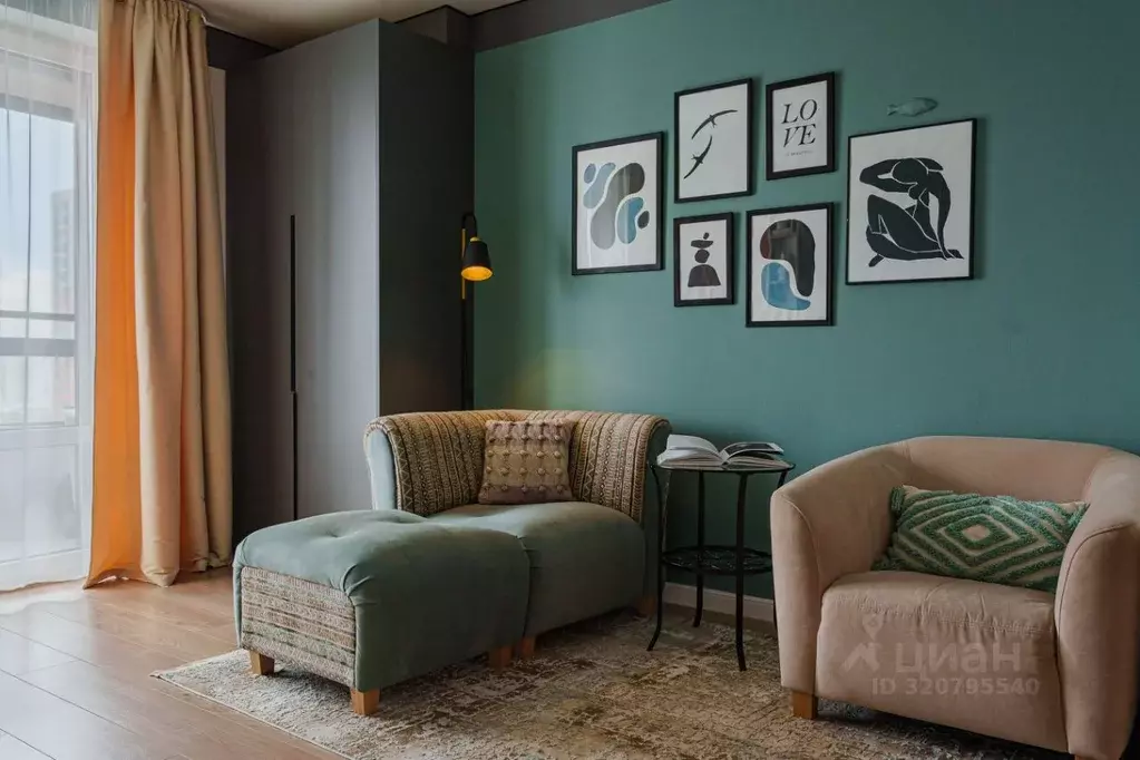 1-к кв. Свердловская область, Екатеринбург пер. Полимерный, 9 (42.0 м) - Фото 1