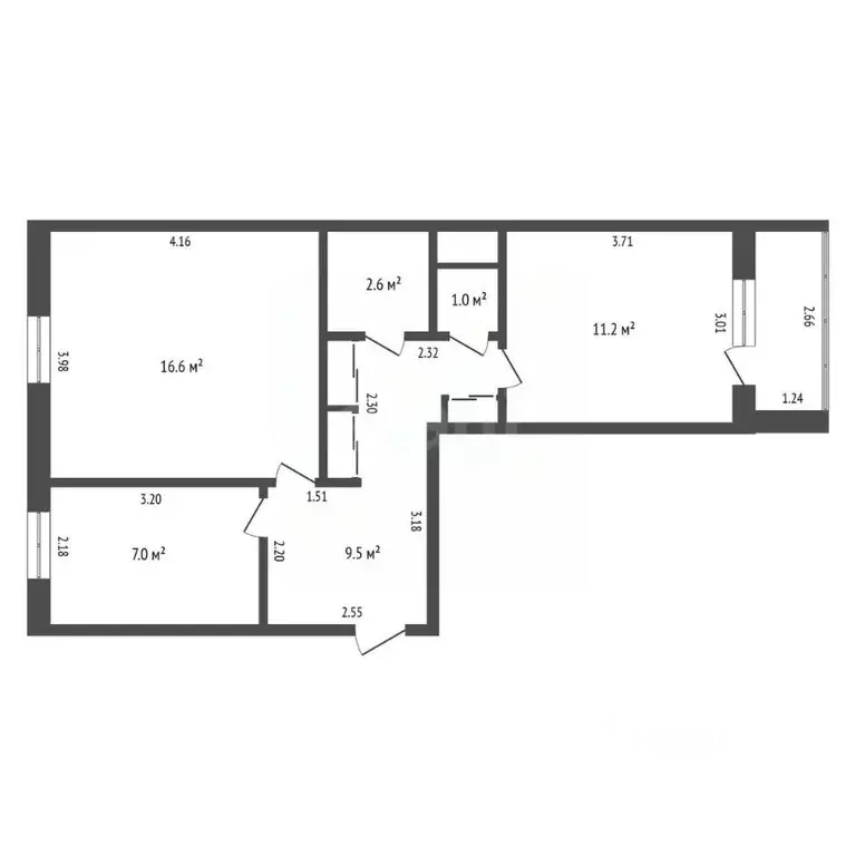 2-к кв. Амурская область, Благовещенск Театральная ул., 5 (51.0 м) - Фото 2