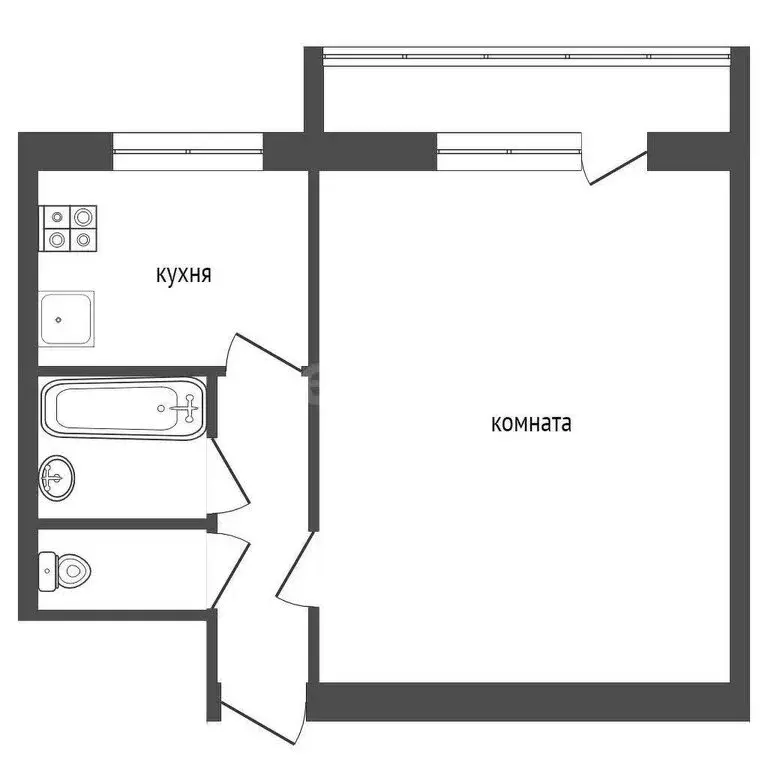 1-комнатная квартира: Кириши, проспект Героев, 8 (30.1 м) - Фото 1