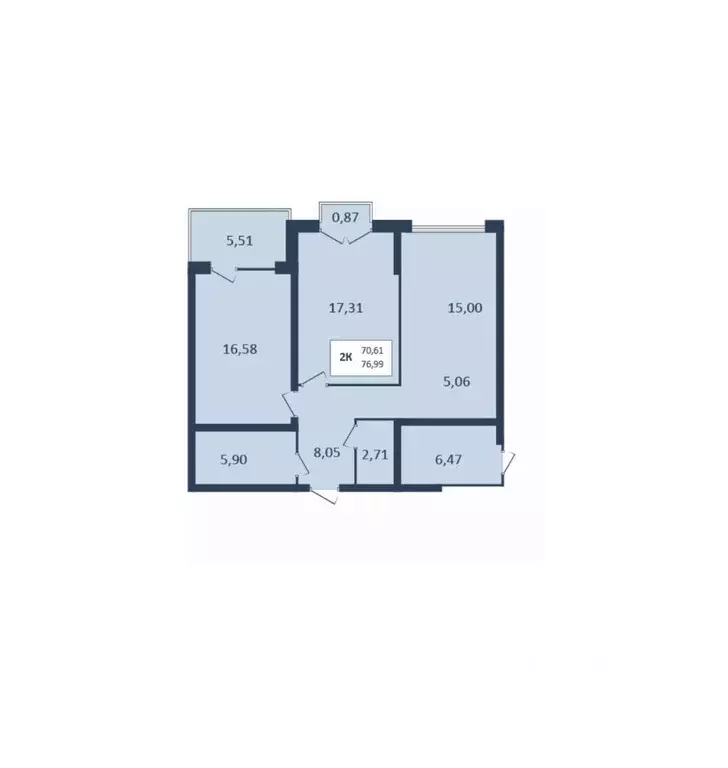 2-к кв. Ставропольский край, Кисловодск  (76.99 м) - Фото 1