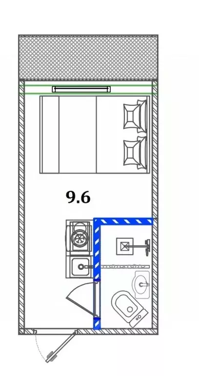 Студия Санкт-Петербург Нарвский просп., 9А (10.0 м) - Фото 1