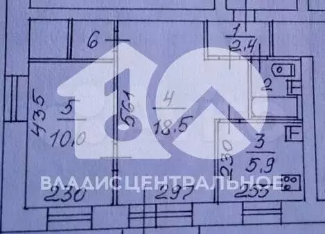 2-к. квартира, 41,6 м, 4/4 эт. - Фото 0
