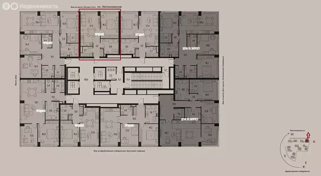 2-комнатная квартира: Москва, Летниковская улица, 11к1 (53.3 м) - Фото 2