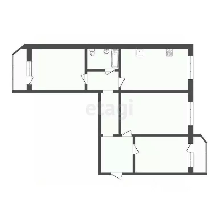 3-к кв. Тюменская область, Тюмень ул. Николая Семенова, 27к3 (90.2 м) - Фото 1