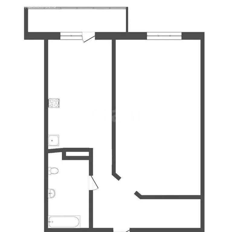 1-комнатная квартира: Абакан, улица Крылова, 48 (38.7 м) - Фото 0