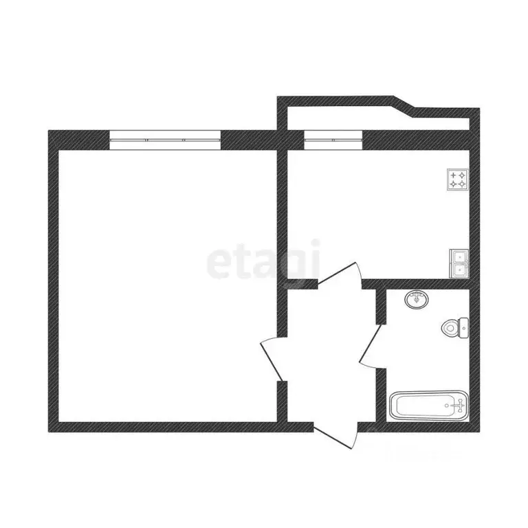 1-к кв. Костромская область, Кострома ул. Евгения Ермакова, 7 (36.9 м) - Фото 1