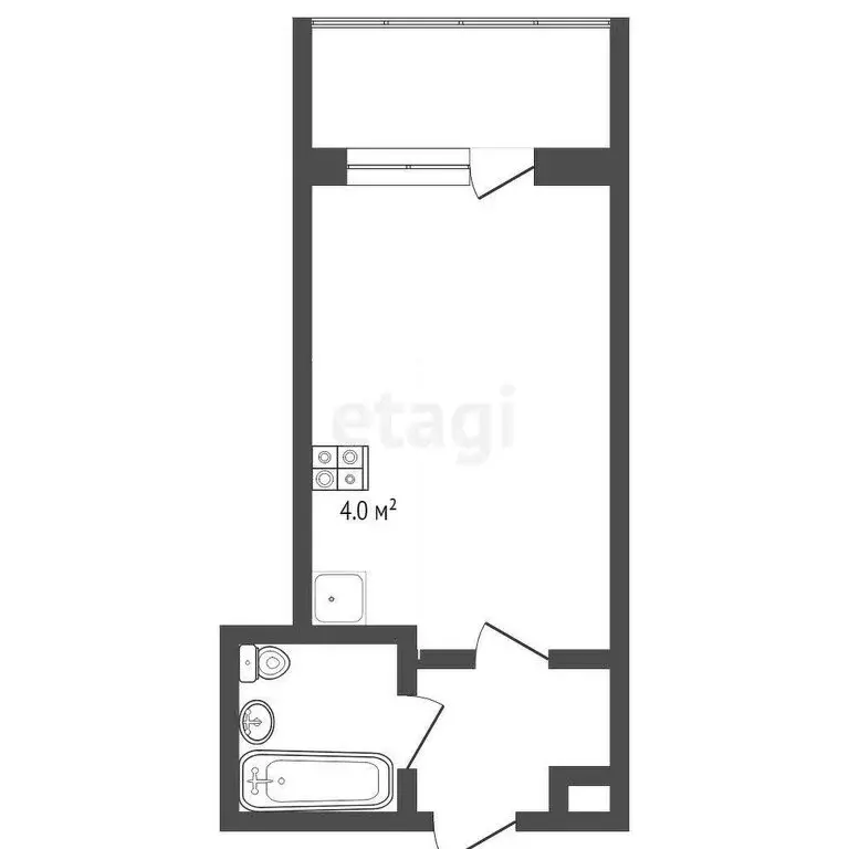 1-комнатная квартира: Тюмень, Шаимский проезд, 9 (21.2 м) - Фото 0