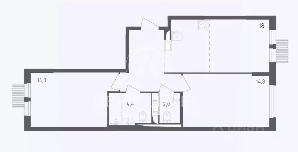 2-к кв. Московская область, Мытищи ул. Стрельбище Динамо, 10 (60.0 м) - Фото 1