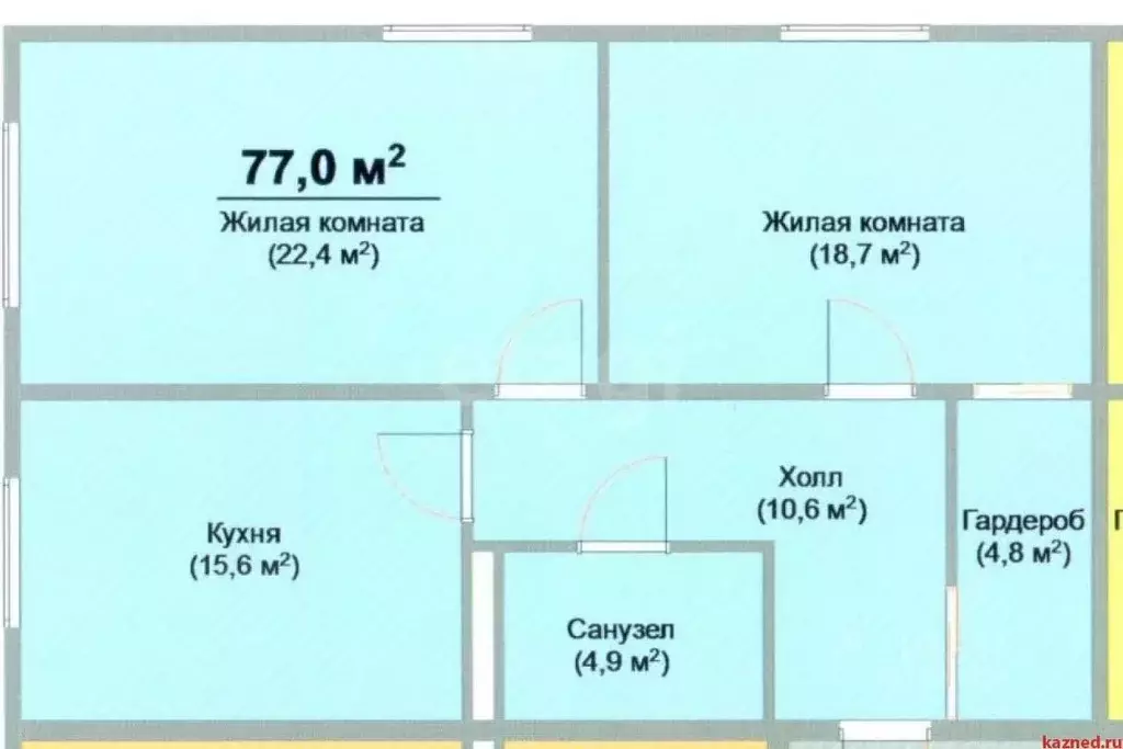 3-к кв. Татарстан, Пестречинский район, Богородское с/пос, д. Куюки, ... - Фото 2