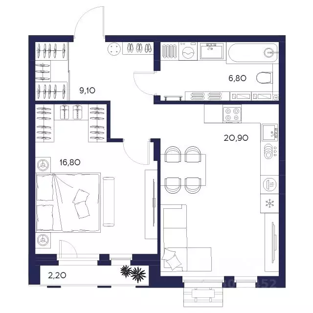 1-к кв. Пензенская область, Пенза Засурье мкр, Лес жилой комплекс ... - Фото 1