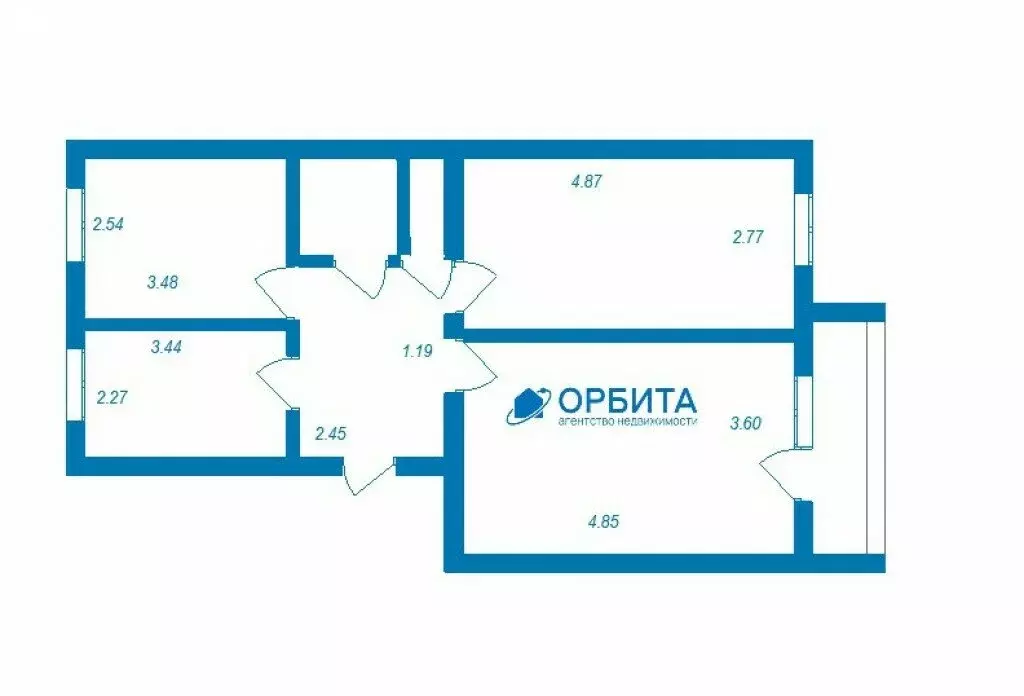 3-комнатная квартира: Тюмень, улица Газовиков, 6 (60.1 м) - Фото 0