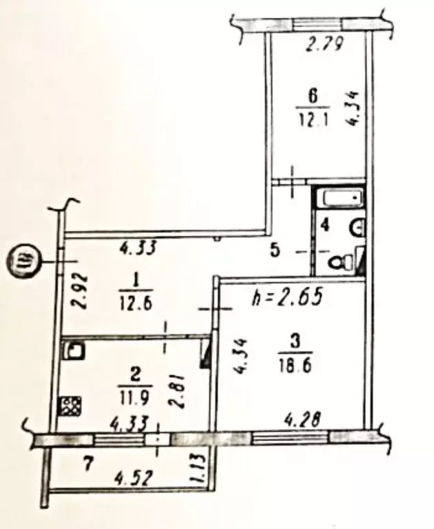 2-к кв. Омская область, Омск Пригородная ул., 21 (64.6 м) - Фото 2