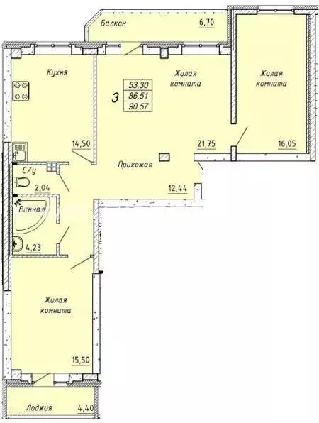 Продаётся 3-к квартира, 85.2 м - Фото 1