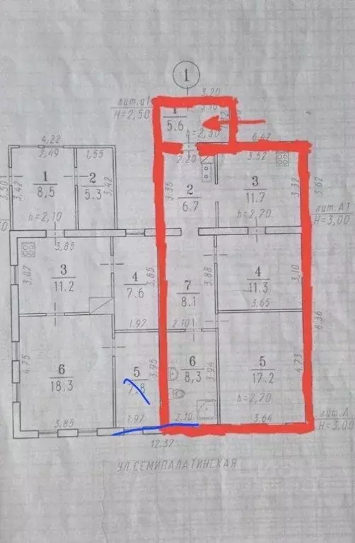 Дом в Омская область, Омск Семипалатинская ул., 26 (69 м) - Фото 2