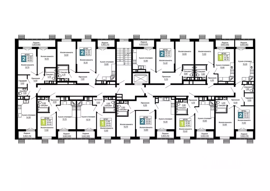 2-к кв. Адыгея, Тахтамукайский район, Яблоновский пгт  (56.2 м) - Фото 2