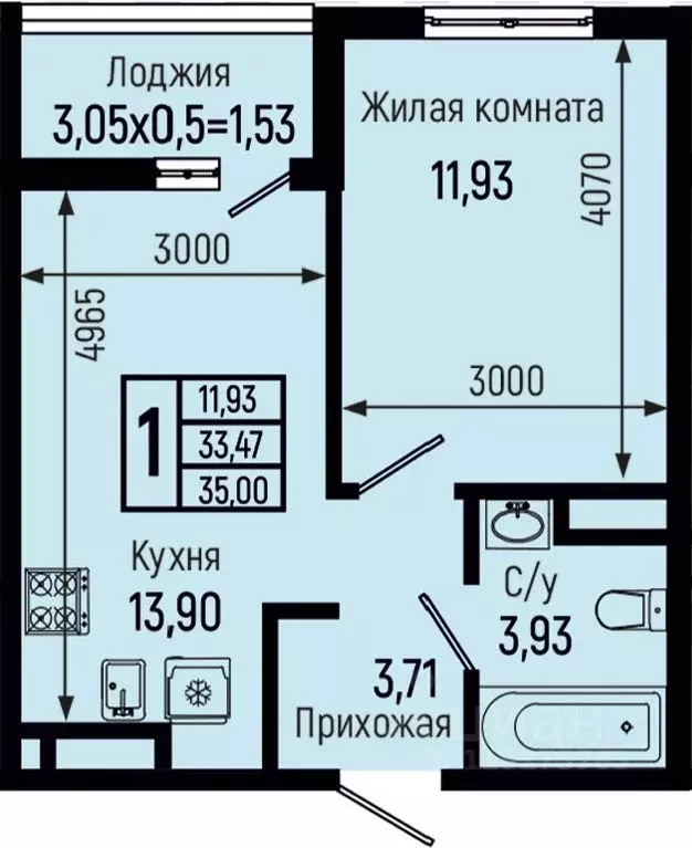 1-к кв. Краснодарский край, Туапсинский муниципальный округ, с. Небуг ... - Фото 0
