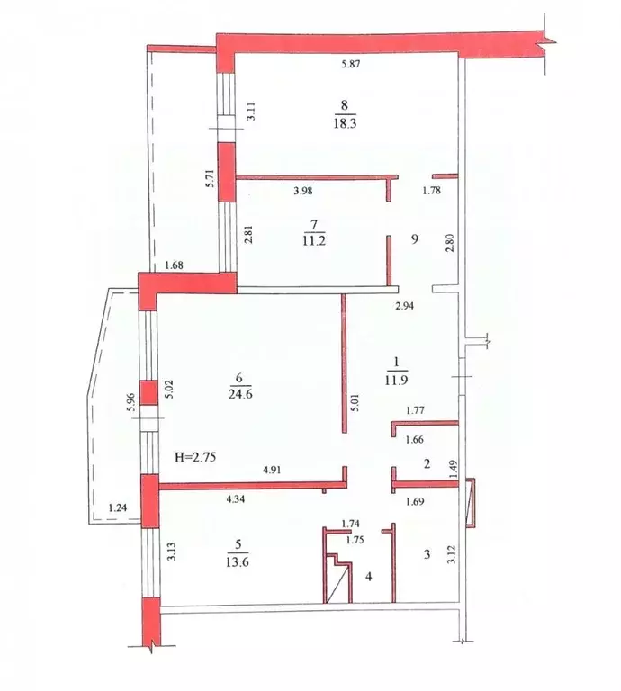 3-к кв. Волгоградская область, Волгоград Двинская ул., 11А (94.9 м) - Фото 1