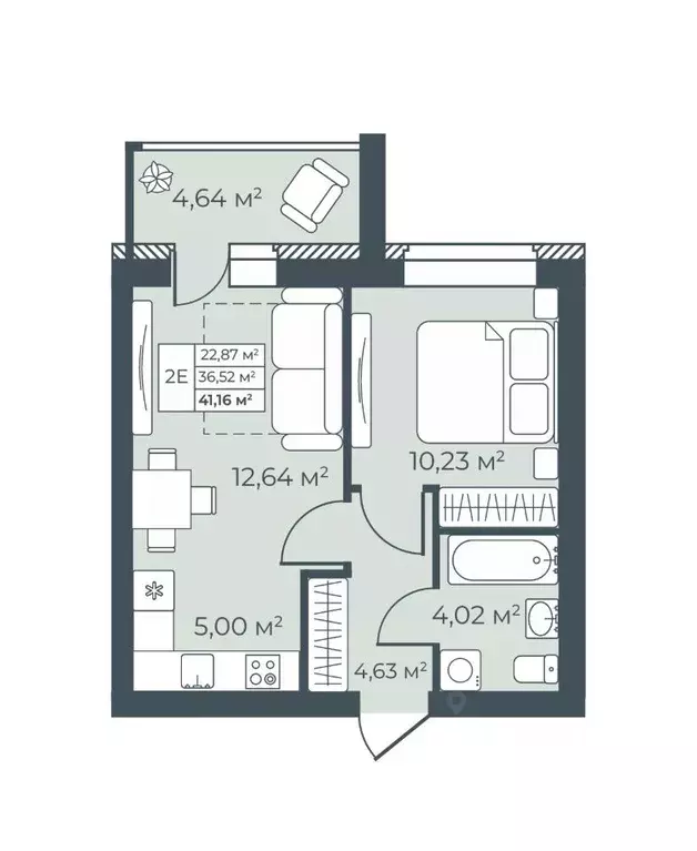 2-к кв. Воронежская область, Бобров  (41.16 м) - Фото 1