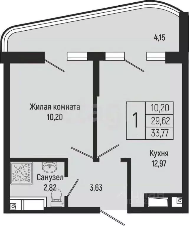 1-к кв. Краснодарский край, Туапсинский муниципальный округ, с. ... - Фото 0