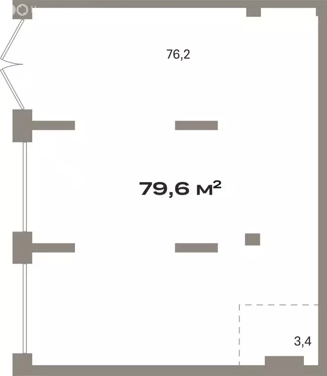 Помещение свободного назначения (79.59 м) - Фото 1