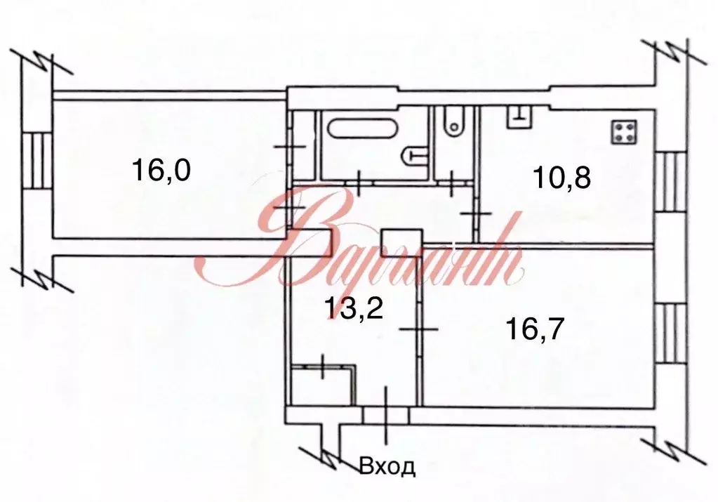 2-к кв. Архангельская область, Северодвинск просп. Ленина, 33 (63.6 м) - Фото 1
