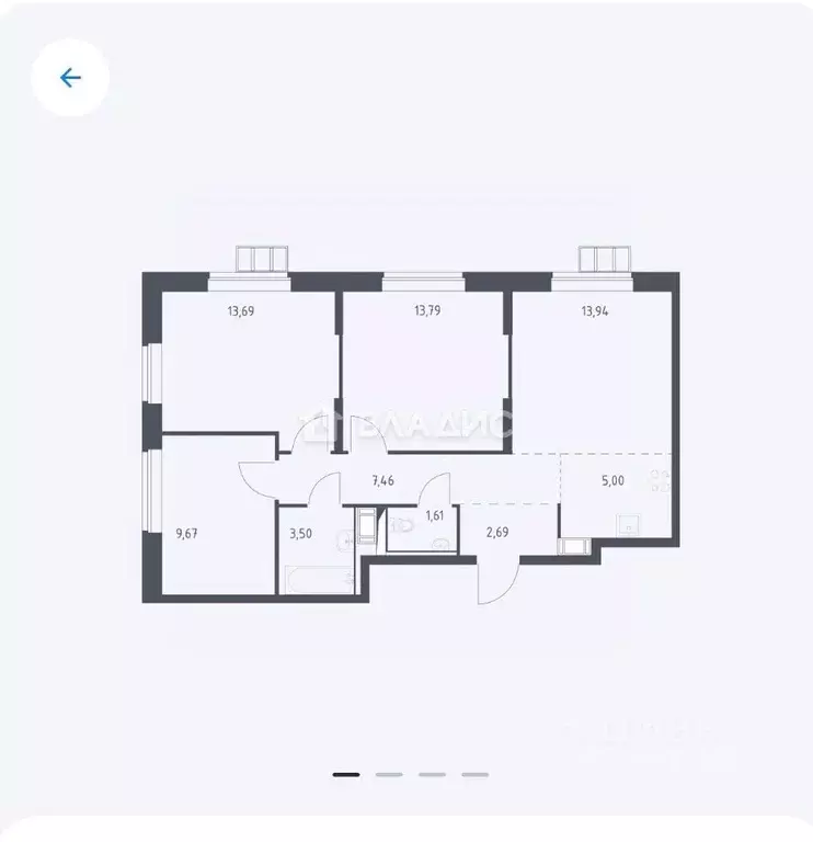 3-к кв. Москва ул. Алхимовская, 1к6 (72.0 м) - Фото 1