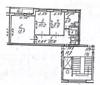 Квартира, 3 комнаты, 59 м - Фото 0