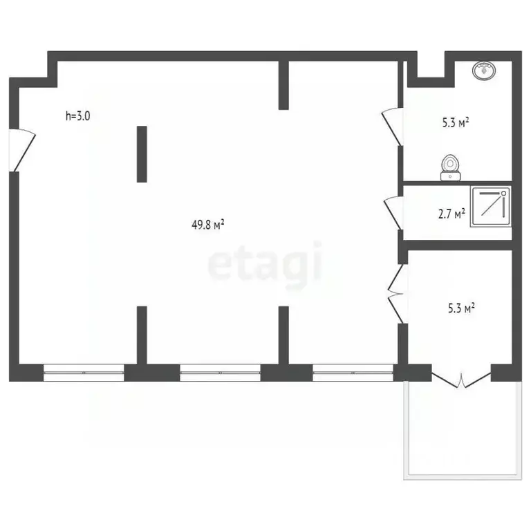 Офис в Московская область, Дмитров Шлюзовая ул., 8к3 (63 м) - Фото 2