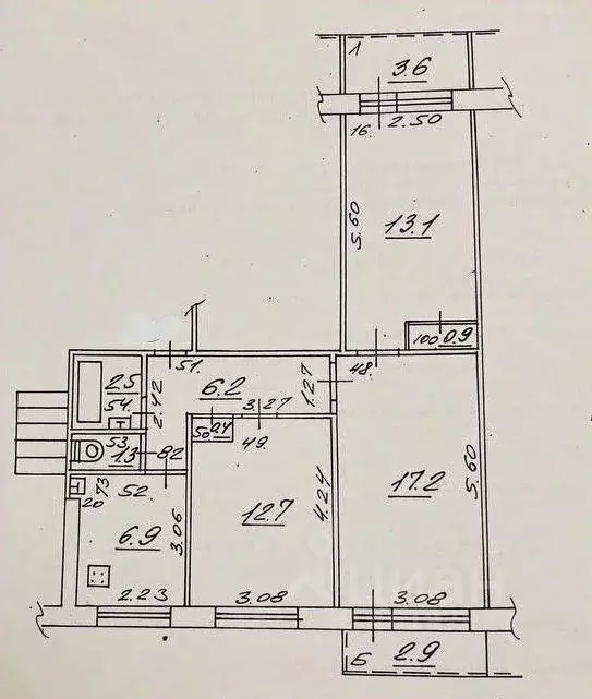 3-к кв. Самарская область, Самара Черемшанская ул., 256 (63.0 м) - Фото 2