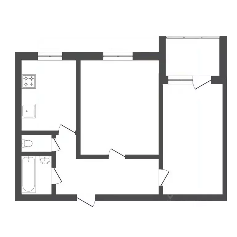2-к кв. Тюменская область, Тюмень ул. Мельникайте, 128 (51.0 м) - Фото 0