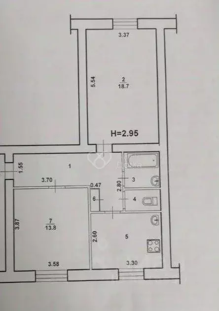 2-к кв. Волгоградская область, Волжский пос. Краснооктябрьский, ул. ... - Фото 2