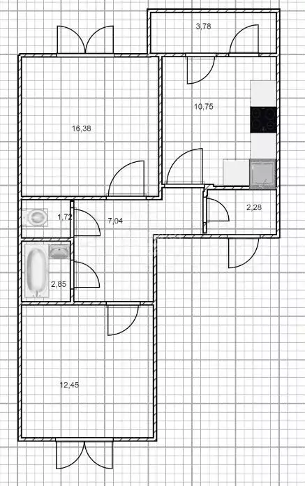 2-к. квартира, 51 м, 7/9 эт. - Фото 1