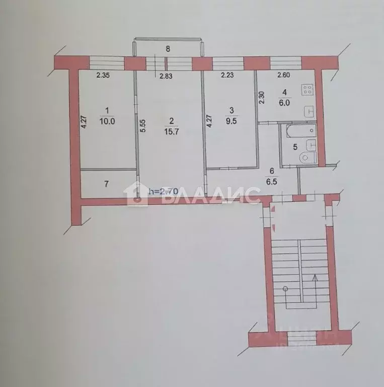 3-к кв. Московская область, Жуковский ул. Жуковского, 23 (53.5 м) - Фото 1