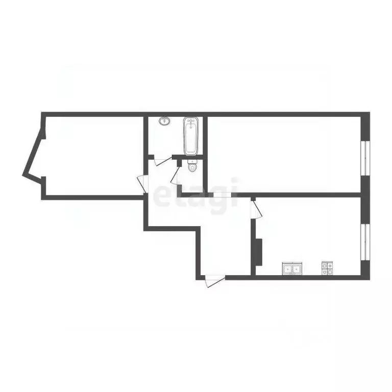 2-к кв. Камчатский край, Петропавловск-Камчатский Дальневосточная ул., ... - Фото 2