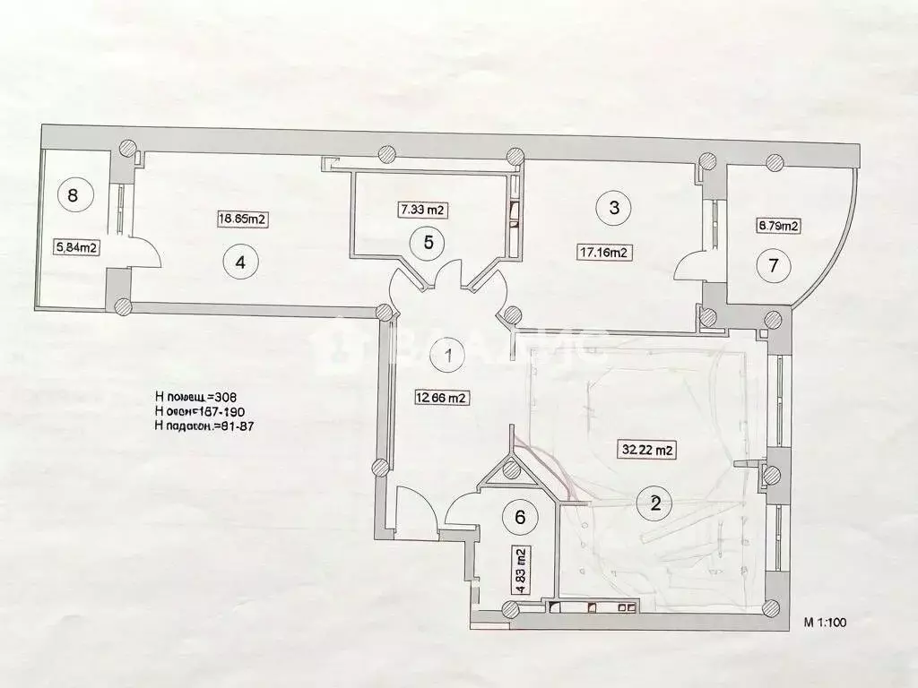 3-к кв. Белгородская область, Белгород ул. Костюкова, 36б (91.0 м) - Фото 2