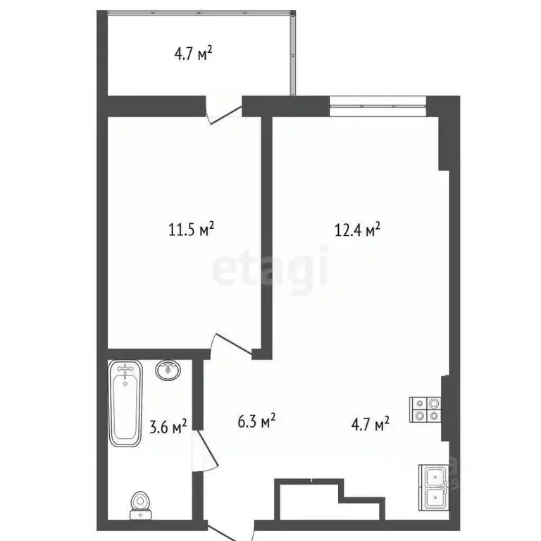 2-к кв. Ростовская область, Ростов-на-Дону Привокзальная ул., 3/1 ... - Фото 2