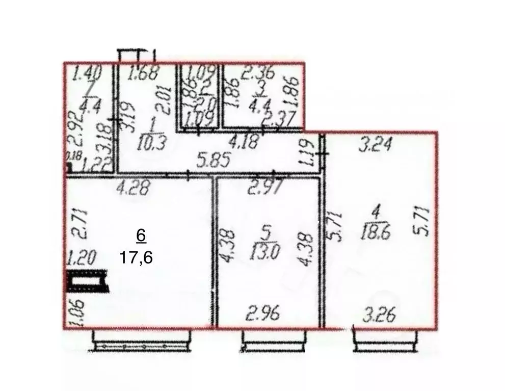 2-к кв. Чувашия, Чебоксары ул. И.П. Прокопьева, 7 (74.9 м) - Фото 1