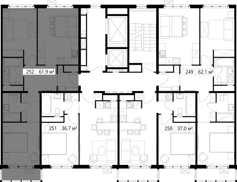 2-к кв. Московская область, Ленинский городской округ, д. Сапроново, ... - Фото 2