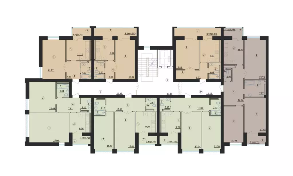 3-к квартира, 93.54 м - Фото 1