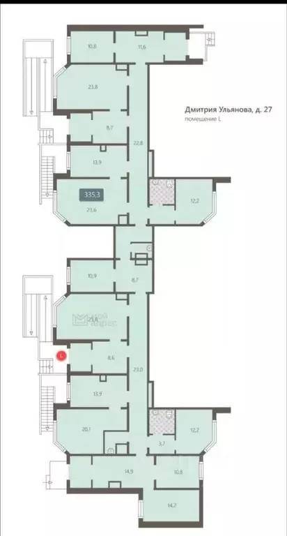 Помещение свободного назначения в Москва ул. Дмитрия Ульянова, 27 (100 ... - Фото 2