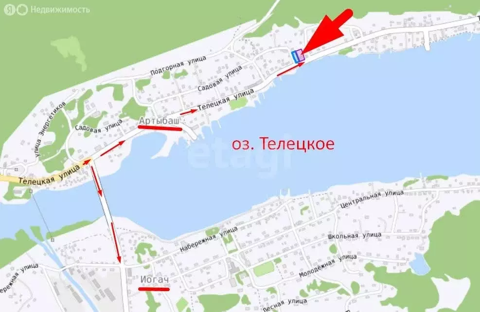 Участок в село Артыбаш, Телецкая улица (14.38 м) - Фото 1