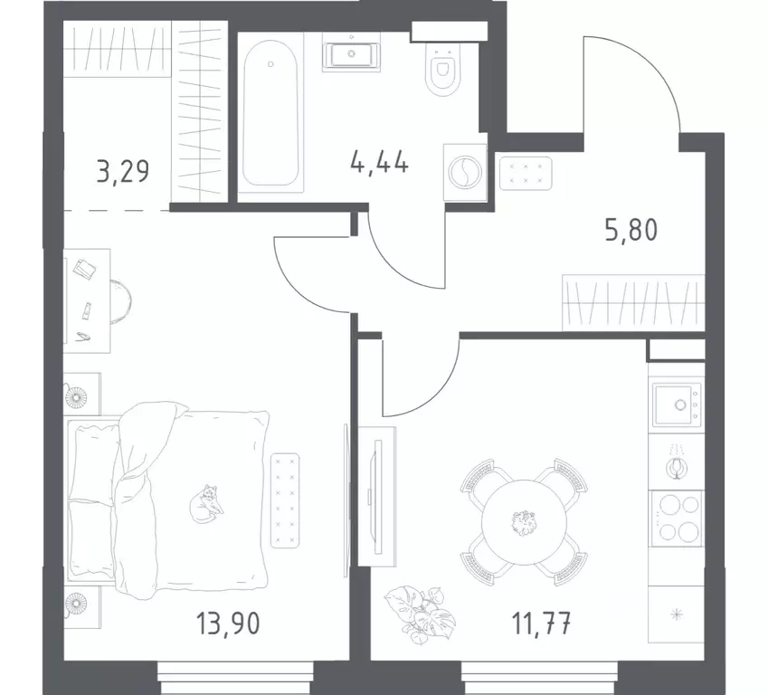 1-к кв. Башкортостан, Уфа ул. Минигали Губайдуллина, 8к9 (39.2 м) - Фото 1