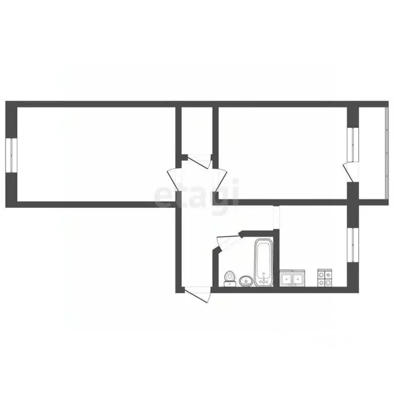 2-к кв. Владимирская область, Муром ул. Энгельса, 1 (43.2 м) - Фото 2