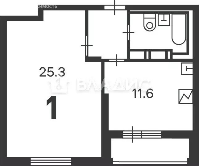1-комнатная квартира: Москва, проезд Шелихова, 9к1 (44.7 м) - Фото 0
