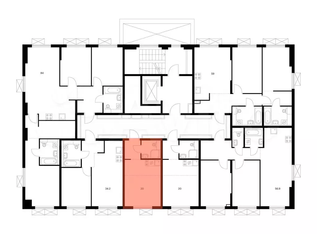 Квартира-студия, 20 м, 2/9 эт. - Фото 1