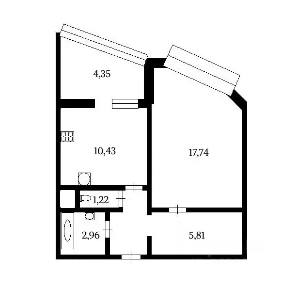 1-к кв. Москва ул. Красного Маяка, 22к1 (42.0 м) - Фото 2