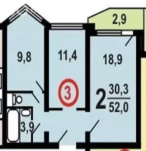 2-комнатная квартира: Москва, Покровская улица, 17к3 (53 м) - Фото 1