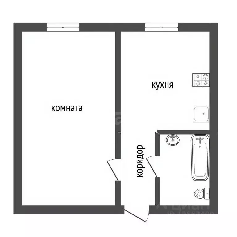 1-к кв. Воронежская область, Воронеж Крымская ул., 3/1 (36.1 м) - Фото 2