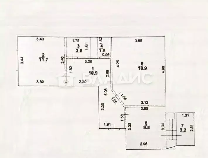 2-к кв. Башкортостан, Стерлитамак ул. Артема, 118 (55.4 м) - Фото 2