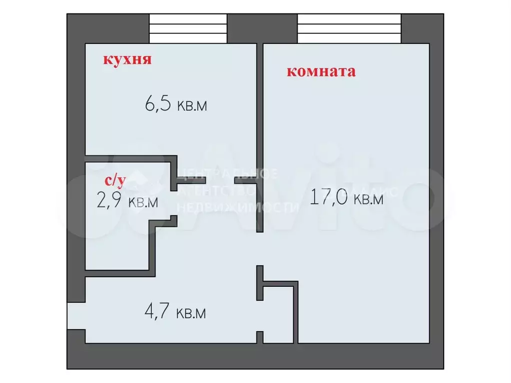 1-к. квартира, 32 м, 1/2 эт. - Фото 0